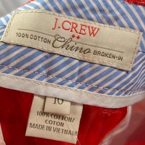 J. Crew Orange Broken In Chino Flat Front Shorts 10 - Picture 4 of 4